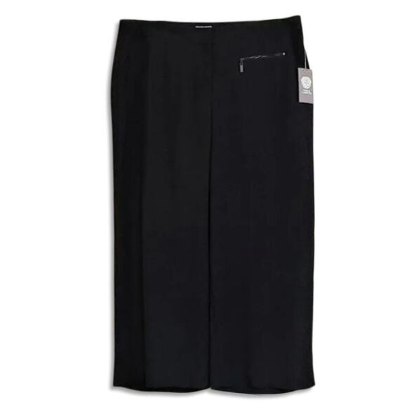 New Vince Camuto Plus Plus High Rise Crop Wide Leg Zip Pocket Dress Pants - Picture 4 of 7